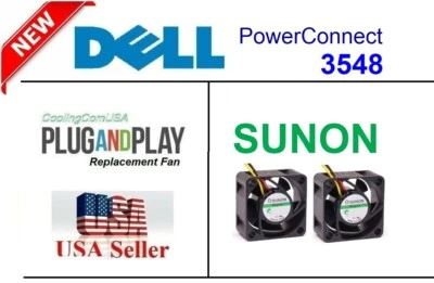 2x Replacement Fans for Dell PowerConnect 3548 3548P (M725K) - Image 1 of 4