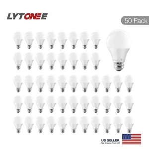 50-Pack Plutoled A19 LED Bulb 60W Equivalent, Dimmable 810 Lumens, Soft White - Picture 1 of 9