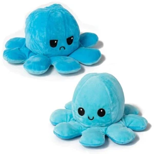 8" REVERSIBLE OCTOPUS PLUSH SOFT TOYS MOOD CHANGE THE COLOUR (BLUE+Blue) - Picture 1 of 19