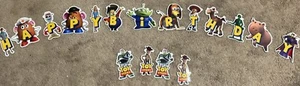 Buzz Lightyear TOY STORY WOODY Minions Themed Happy Birthday Banner Party Sign - Picture 1 of 13