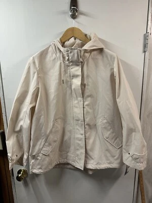 Women’s Jones New York Sport Rain Coat Cream Size Xl Hood - Image 1 of 4