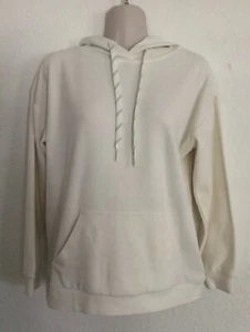 Marc New York Pullover Ribbed Hoodie Sweatshirt Soft Cozy Cream Woman’s Size S - Picture 1 of 6