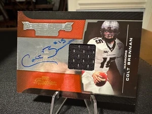Colt Brennan Signed Game-Worn Patch Card – Pulled on Team Plane by Chris Cooley! - Picture 1 of 6
