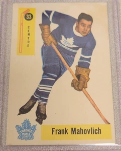 FRANK MAHOVLICH 1958-59 PARKHURST HOCKEY CARD #33 2ND YEAR EX CONDITION ORIGINAL - Picture 1 of 3