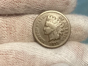 1871 Indian Cent Shallow N VG/F VERY RARE, RICK SNOW SAYS 200 KNOWN - Picture 1 of 3