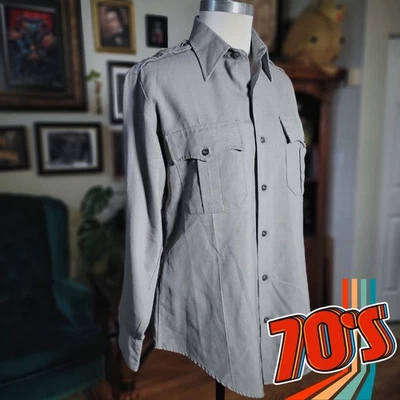 Camisa de guardabosques del servicio de parques nacionales vintage uniformes R&R parche gris EE. UU. Foto 1 de 4