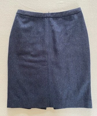 JOULES SKIRT WOMENS SZ 10 AUSTEN 100% WOOL FOX BLUE NAVY TWEED FOX AUTUMN SMART - Image 1 of 4