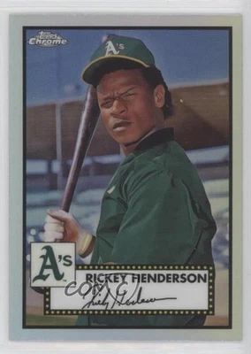 2021 Topps Chrome Platinum Anniversary Refractor Rickey Henderson #501 HOF - Image 1 of 2