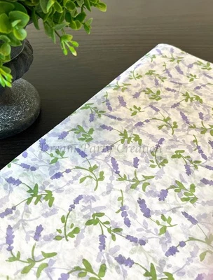 LAVENDER FIELDS Design Print Tissue Paper Sheets Choose Size & Package Amount - Image 1 of 4