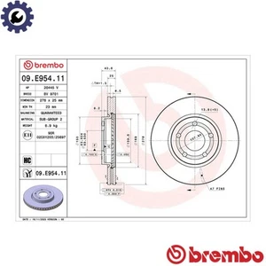 2x BRAKE DISC 09.E954.11 FOR FORD PUMA Q0JA 1.0L B7JG/M0JA/BZJA/B7JA/B7JB 1.0L - Picture 1 of 7
