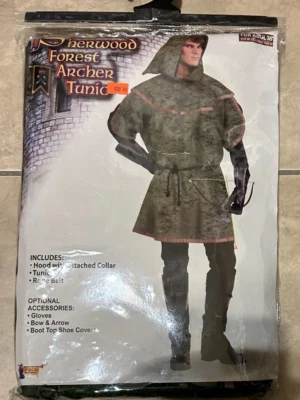 Túnica Sherwood Forest Archer Robin Hood Disfraz Adulto NUEVO Hombre hasta 42 Foro Foto 1 de 2