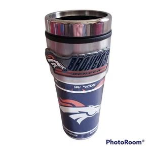 Bicchiere Denver Broncos 16 oz/450 ml doppia parete acciaio inox personalizzato usato buono - Foto 1 di 6