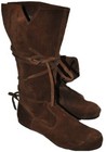 Piratenstiefel aus Wildleder Braun Größe 42,0 LARP Stiefel Herren Leder Fasching