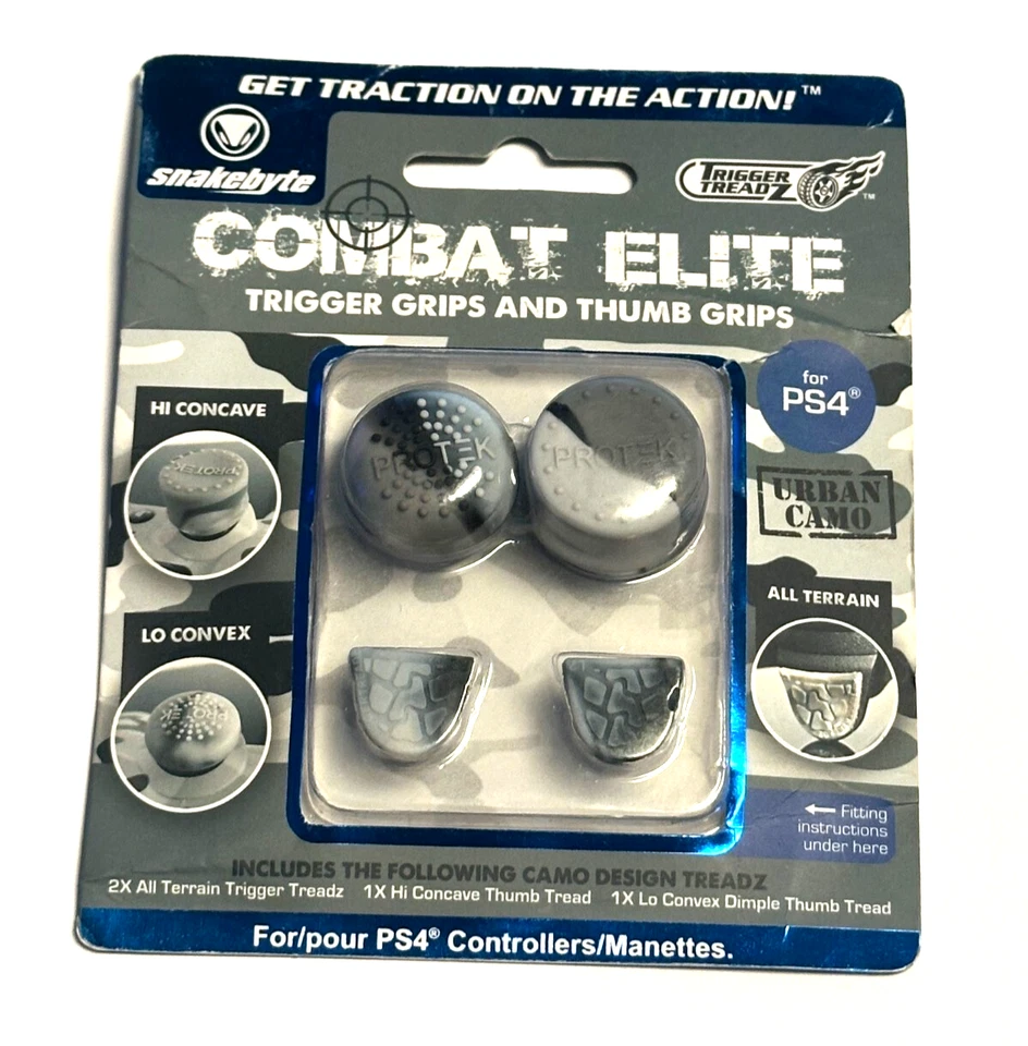 Snakebyte Trigger Treadz Combat Elite Thumb & Trigger Grips Urban Camo For PS4 - Image 1 of 1