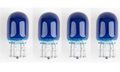 4x 7443 Blue Bulb Tail Brake Backup Reverse Bright Light T20 Car Turn Signal LOT - Image 1 of 2