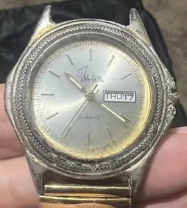 John Weitz goldfarbenes Damen Edelstahl Armband Uhrenarmband reparaturbedürftig - Bild 1 von 2