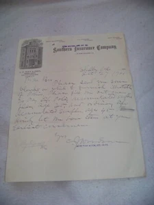 1900 Penn Mutual Life Southern Insurance Co T. T. Hay & Brother Shelby NC - Picture 1 of 1