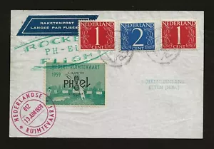 1959 HOLLAND rocket mail card - EZ 72C1 - Picture 1 of 1
