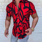 Men's Hawaiian Holiday Shirt Casual Shirts Short Sleeve Button Down Tops Blouse
