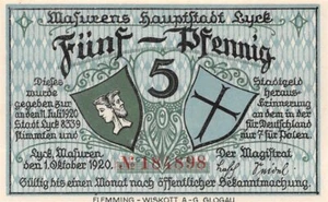 792447) 3 emergency notes from Lyck East Prussia - Picture 1 of 1