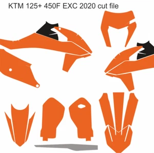 KTM Motocross MX vector template 125cc+ 450F EXC 2020 cut design file - Picture 1 of 1