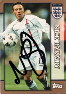 NICK BARMBY SIGNED ENGLAND TOPPS TRADING CARD+COA - Picture 1 of 1