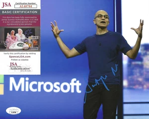 Photo signée Satya Nadella 8x10 avec JSA COA #AL48784 Microsoft CEO - Photo 1/2