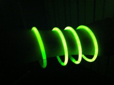 Bracciali luminosi fluorescenti 100 pz starlight braccialetti giallo disco dj