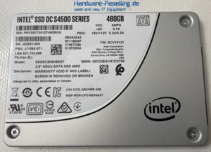 Intel SSD Dc S4500 Séries 480GB 2,5 " SATA III 6G SSDSC2KB480G7 J52631-002 - Afbeelding 1 van 1