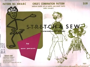 800 Stretch & Sew Vintage Childrens Girls 1970s Raglan Sleeve Shirt Shorts UNCUT - Picture 1 of 1