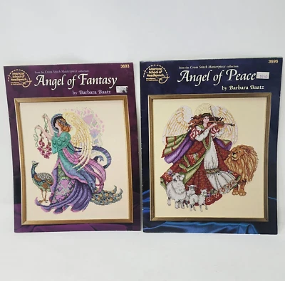 Lot of 2 American School of Needlework Baatz Angel PEACE FANTASY Pattern Book - Image 1 of 4