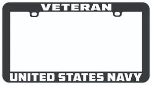 NAVY VETERAN LICENSE PLATE FRAME TAG HOLDER - Picture 1 of 3
