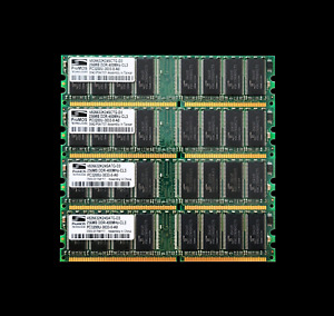 LOT of 4 Matching ProMOS 256MB DDR-400MHz PC3200 Memory Modules CL3 DIMM RAM