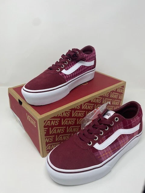 Vans Ward Zapatilla Patinadora Plataforma Mezcla a Cuadros Gamuza Mujer EE. UU. 7,5, 8, 8,5, 9,5 Foto 1 de 4