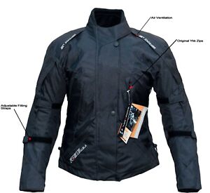 Women Motorcycle Textile Jacket Motorbike Riding Removable CE Armor Waterproof