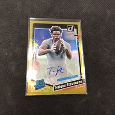 TYRIQUE STEVENSON Gold Foil 1/25 RC Rated Rookie Auto 2023 Donruss Football BK
