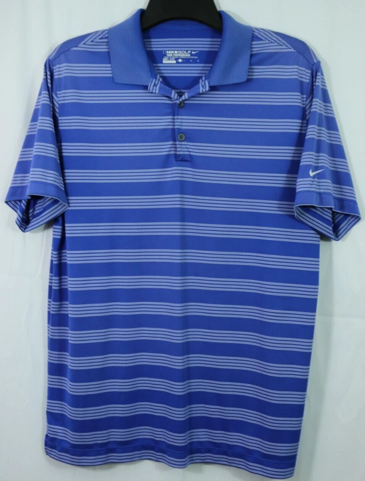 Рубашка с коротким рукавом Nike Golf Tour Performance Polo L Dri-Fit синие полосы - Изображение 1 из 4