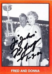 AUTOGRAPHED Fred Lorenzen 1989 TG Masters of Racing North Wilkesboro Win VINTAGE - Picture 1 of 1