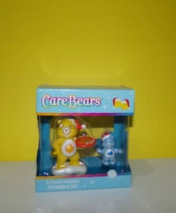 New 2004 American Greetings Funshine Bear Care Bears Christmas Ornament w/ Mini - Imagen 1 de 2