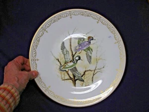 SIGNIERTER VINTAGE BÖHM SAMMELTELLER - "KAPUZE MERGANSERS" - REINER GOLDRAND - Bild 1 von 7