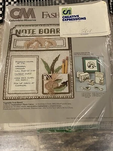 Vintage 1982 Columbia Minerva Nadelspitzen-Set Gemüse Notiztafel NOS - Bild 1 von 5