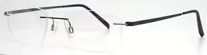 CHARMANT CH10972 TI Silver Mens Rectangle Rimless Eyeglasses 53-18-145 B:33.1 - Picture 1 of 15