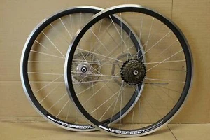QR 700c (28") (622x19) Hybrid Bike Disc Rim Front Rear 6/7/8/9 Speed Wheel Set - Picture 1 of 9