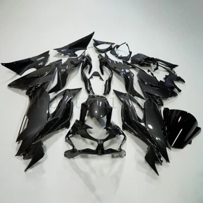 Комплект обтекателя из черного углеродного волокна для корпуса Kawasaki Ninja ZX6R 2019-2023 ZX636 ABS - Изображение 1 из 4