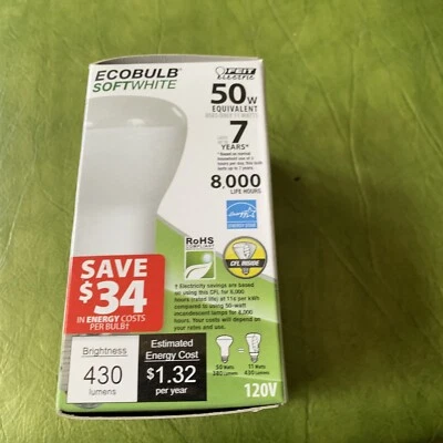 Feit EcoBulb 50w Compact Fluorescent Twist 430 Lumen Efficient Soft Light 11watt - Image 1 of 4