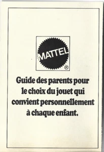 ANCIEN CATALOGUE PUBLICITAIRE DES JOUETS MATTEL - Bild 1 von 2