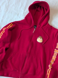 Jerry Leigh Women's VTG Y2K Bad Monkey Red Graphic Zip Hoodie Medium (Youth XL) - Picture 1 of 7