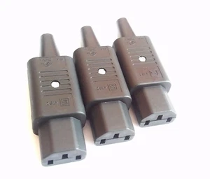 IEC C13 silver plated Rewireable Connector Schurter 10A mains power cables x 3 - Picture 1 of 2