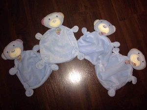 4Stück- Schmusetuch Kuscheltuch Paradise Lidl Aldi Teddybär Hund Blau Plüschtier - Picture 1 of 2