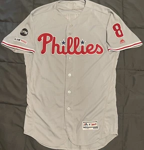 Maglia Philadelphia Phillies 2019 Team Issued - #8 John Mallee taglia 44 - Foto 1 di 12